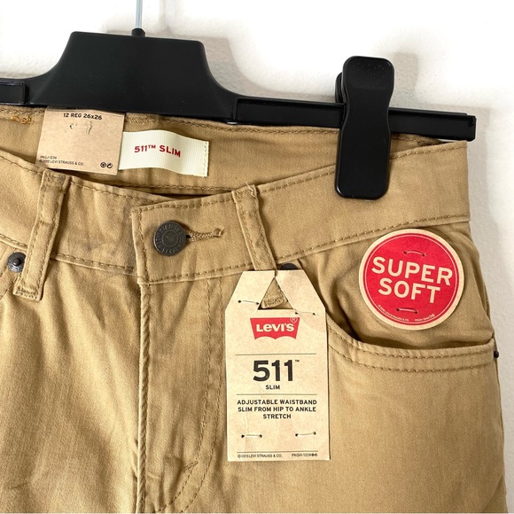 Levi’s 511 Slim Tan Beige Straight Leg Pant NWT - Picture 3 of 8